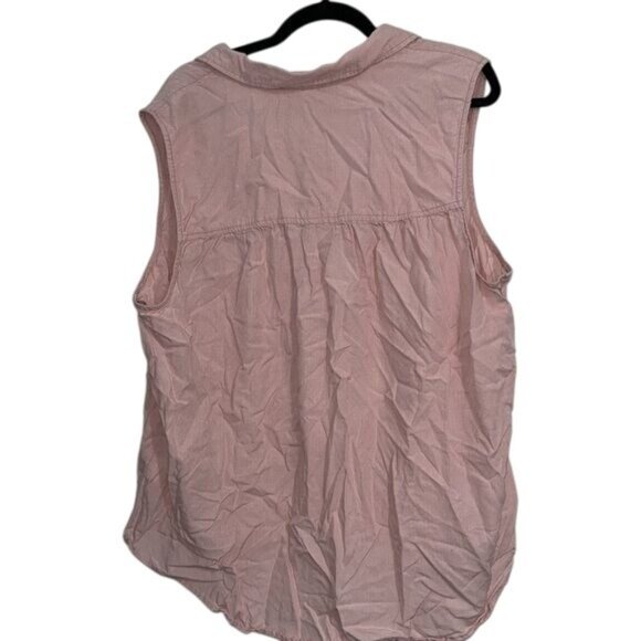 Time And Tru Pink Sleeveless Button-Front Top Womens Size XXXL - Picture 6 of 7